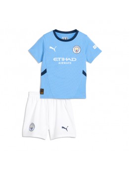 Manchester City Heimtrikotsatz für Kinder 2024-25 Kurzarm (+ Kurze Hosen)